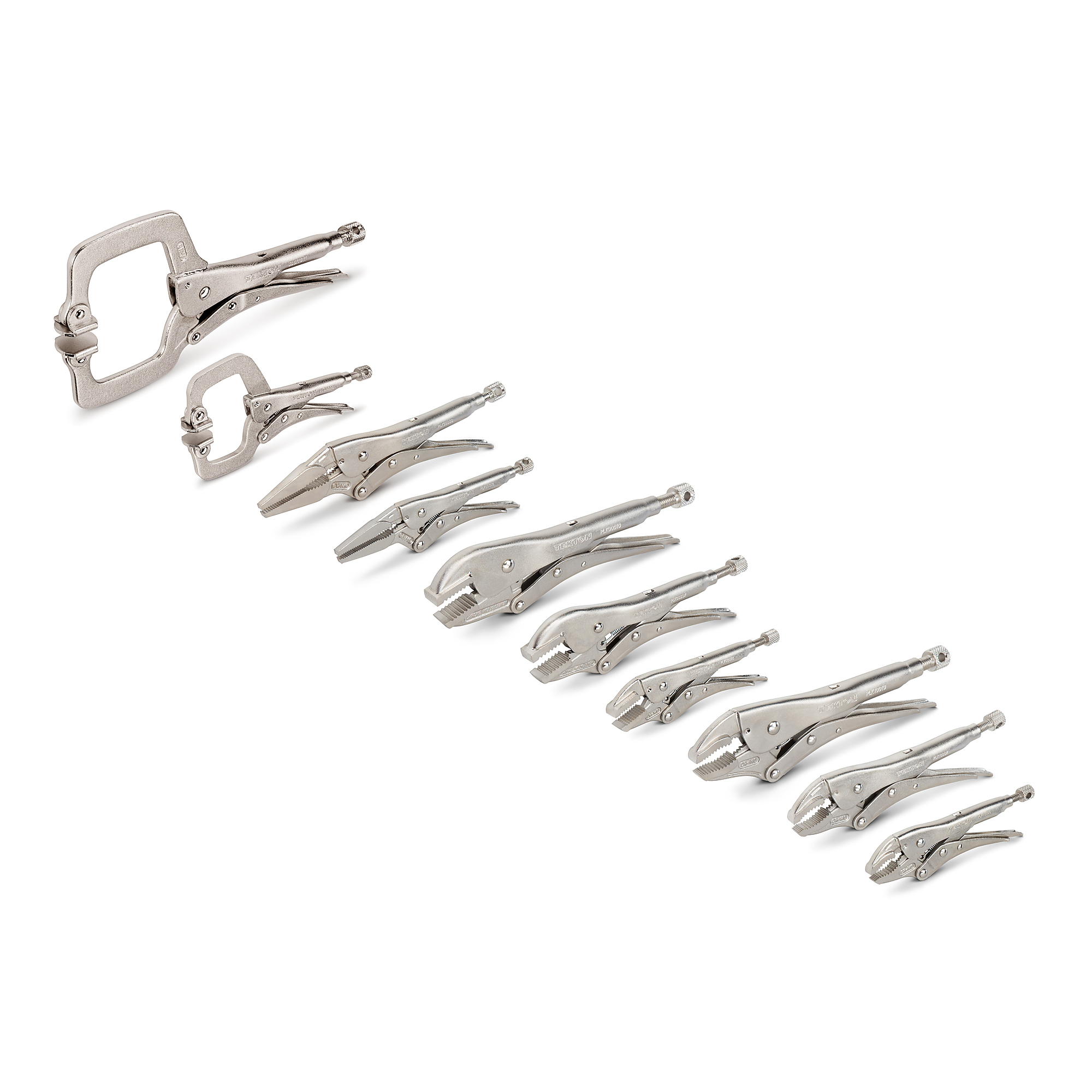 TEKTON Locking Pliers and Swivel C-Clamp Set (10-Piece) | PLK99908
